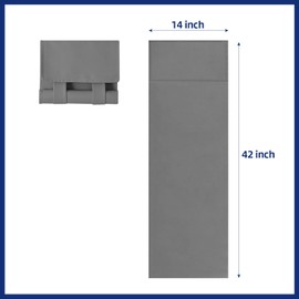 BETTELOOM Solid Blackout Door Window Curtains, Block Lights and Heat, Offer Privacy and Safety for for Classroom, Clinic, Office, Meeting Room and Apartments.(14" W x42 L, 1 Piece, Dark Gray)