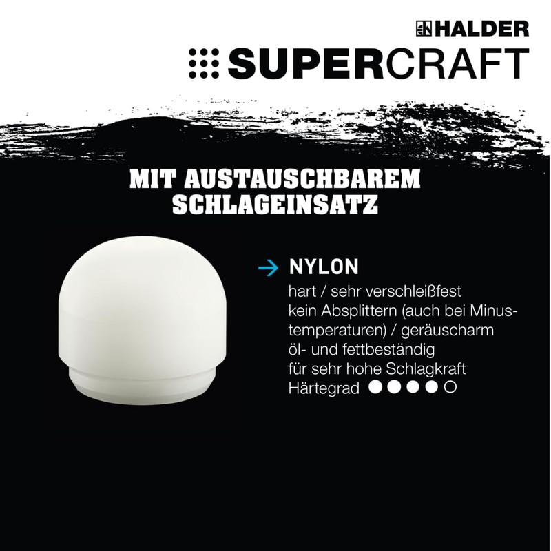 Supercraft 3366.225 Soft Hammer with Vibration-Absorbing Ergonomically Shaped and Painted