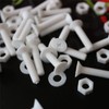 20 x Cross Head Countersunk Screw White Plastic Polypropylene (PP)