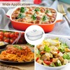 1.9 QT Oval Glass Casserole Dish with Lid and Handle,
