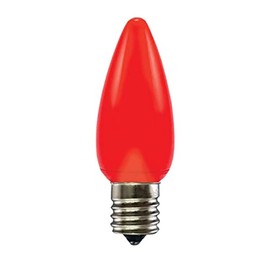 Brilliant Brand Lighting Red C9 LED Christmas Light Bulbs (25 Pack) - Smooth Frosted