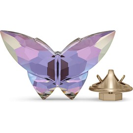 Swarovski Jungle Beat Butterfly Magnet Violet Purple Crystal Champagne Gold Tone Finish Small Decorative Jungle Beat Collection