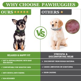 PawHuggies Dog Collar, Olive Green, Adjustable, Quick Release Buckle, 90% Rayon Derived from Bamboo, 10% Polyester, Small, Medium, or Large, for Large Dogs