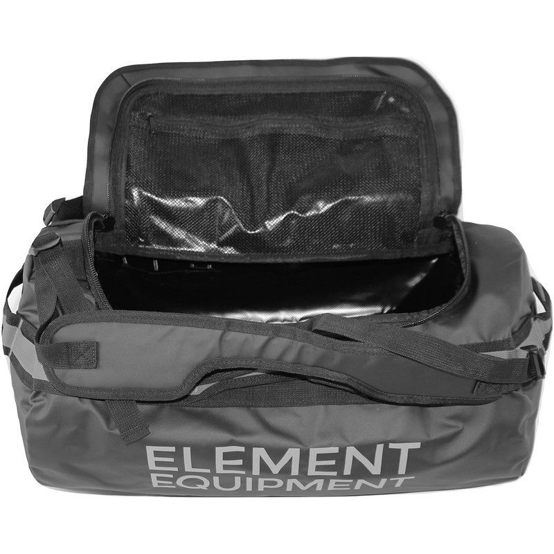 Element Equipment Trailhead Duffel Bag Shoulder Straps Waterproof Black/Grey Small