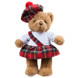 VFM - Tam O Shanter Tartan Bear 24cm, Tam Tam Toy, Scottish Teddies, Birthday Gift, St Andrew's Day, Scotland, Plush, Cuddly, Soft Toy