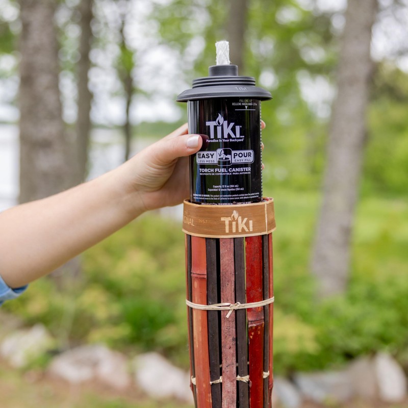 TIKI 60-Inch Bamboo Torches (4-Pack) – Natural Outdoor Torches with