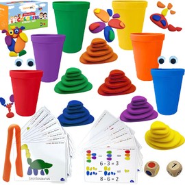 Colorful Educational Stones Stacking and Sorting Stone Set with Activity Cards Colorful Set with Storage Case 70pcs Educational Toy for Kids Great for Preschool Learning Toy for School and Home