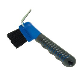 MEISH Rubber Horse Pick Brush Horse Hoof Pick Brush with Rubber Handle Portable Hoofpick for Horse Equestrian Grooming Tools, Random Color