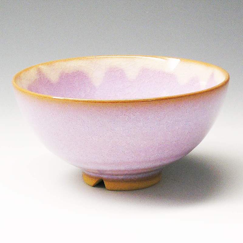 Japanese Ceramics M54875350 Tsubaki Hagi Murasaki Rice Bowl