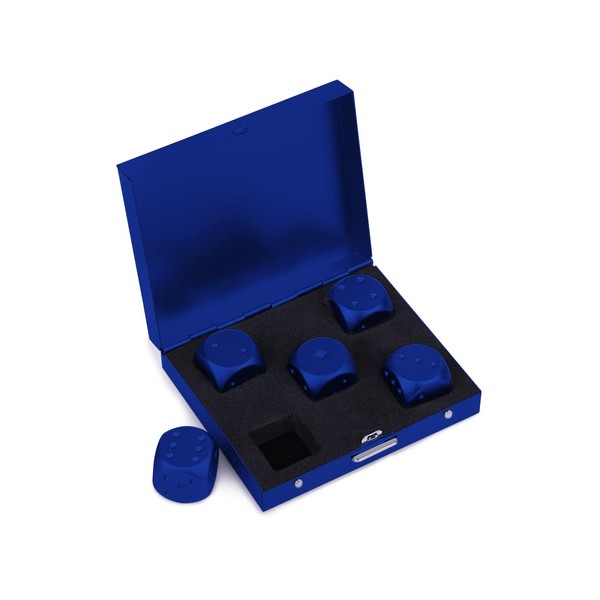 DS.DISTINCTIVE STYLE Aluminum Alloy Dice 5 Pieces 16mm Portable Metal