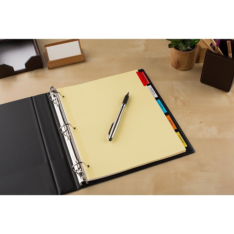 Avery Insertable Dividers, Buff Paper, 5 Multicolor Tabs, 6 Sets