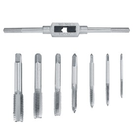 lzijun 8 Pcs Tap Wrench Set, Adjustable Reamer Thread Tap Metric Set, Metal Thread Insert Machine Ratcheting Screw for Tapping, M3/M4/ M5/M6/M8/M10/M12