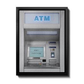 ATM Machine ( White Edition ) Money Print, Money Poster, Currency, Motivational, Wall Decor, Money Over Everything, Daily Motivation - Color: Quality Paper Print, size: 16x24inch