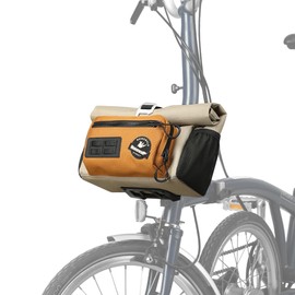 Rhinowalk Bike Handlebar Bag for Brompton Folding Bike Quick Release Bicycle Front Bag with Shoulder Strap Rain Cover for Urban Cycling