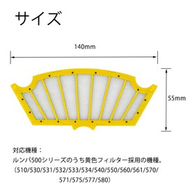 Deep Mountains Filter for Roomba 500 Series Filters Consumables Yellow Set of 3