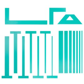 BENECREAT 17pcs Acrylic Book Tools Binding Spacer Tool Binding Hand Tool Rectangle & L/T Shape & Trapezoid Binding Spacer Tool Cutting Guide Cover Structure for Album Cover