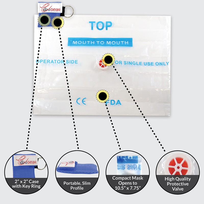 Ever Ready First Aid CPR Mask for Pocket or Key