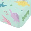 Catherine Lansfield Kids Dinosaur Friends Double Fitted Sheet Blue