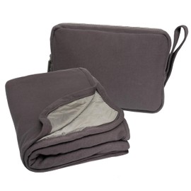 Aegis Apparel Faraday Blanket (45” x 31”) - E M F Protection Fabric Blocks 99% 5 G, Wi Fi, Bluetooth, Cell Phone Towers | Includes Carrying Bag, Perfect for Travel, Pregnancy, Dark Gray