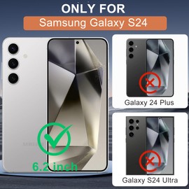 EMMPITU Magnetic Case for Galaxy S24 with Kickstand, Compatible with MagSafe, Premium Metal Camera Cover Case for Samsung S24, Military-Grade Protection Phone Case for Samsung Galaxy S24 (Grey)