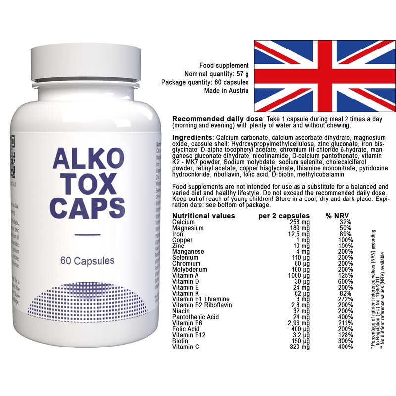 Alkotox - 180 Kapseln (3x60 Kapseln), 3er Pack