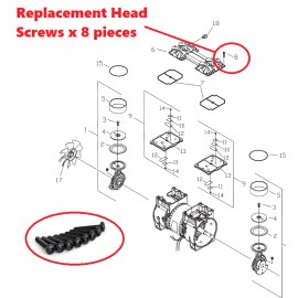 Thomas Compressor Replacement Head Screw #625175 #625645 Fits 2660 2680 2775