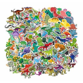 200pcs Cute Funny Dinosaur Stickers for Kids Boys, Dinosaur Party Favor, Dino Party Supplies, Waterproof Vinyl Individual Dino Stickers for Water Bottle Scrapbook Dinosaur Birthday Card Cup Reward …