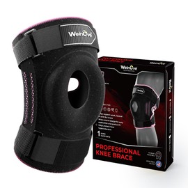 Welnove Knee Brace with Side Stabilizers & Patella Gel Pads, for Maximum Knee Pain Support, ACL/MCL Injury, Meniscus Tear, Arthritis, Surgery Recovery, Sports, and Workouts for Men and Women（X-Large）