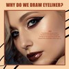 Jessup Eyeliner Brush Set, 3 Pieces, Professional Precision Eyeliner Brush,