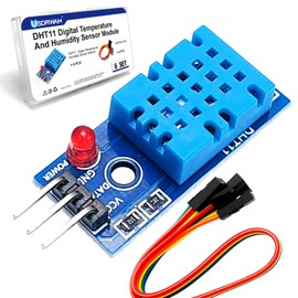 6 Set DHT11 Temperature Humidity Sensor Module Digital Temperature Humidity Sensor 3.3V-5V with Dupont Wires Humidity Measure Range 20%-95% (±5%) Temperature Measure Range 0-50℃(±2℃) Celsius