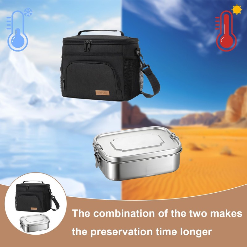 Occupaternm Cool Bag 9 L, Leak-proof Lunch Bag with 1