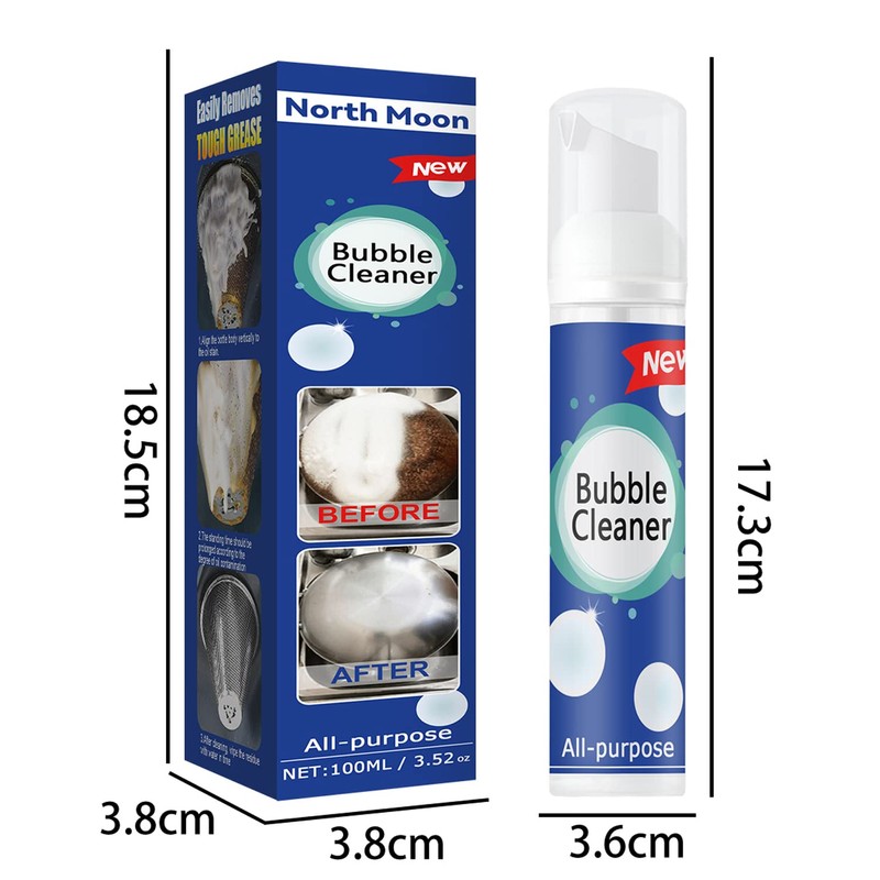 100ML X 1PCS Bubble Cleaner Foaming Heavy Oil Stain Cleaner,Best