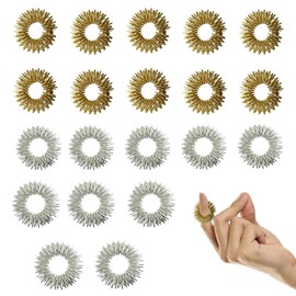 20 Stück Akupressur Ring,Akkupressurringe,Anti Stress Ring,Massageringe für Finger,Fingermassagering,Akupunktur Ring,Akupressurring,Arthrose Ringe für Durchblutung und Linderung von Gelenkschmerzen