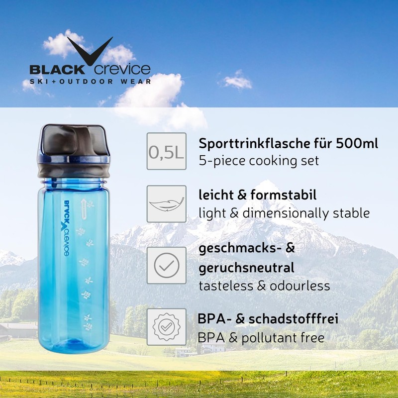 Black Crevice Tritan Bottle, Blue, 22.5 x 7 x 7