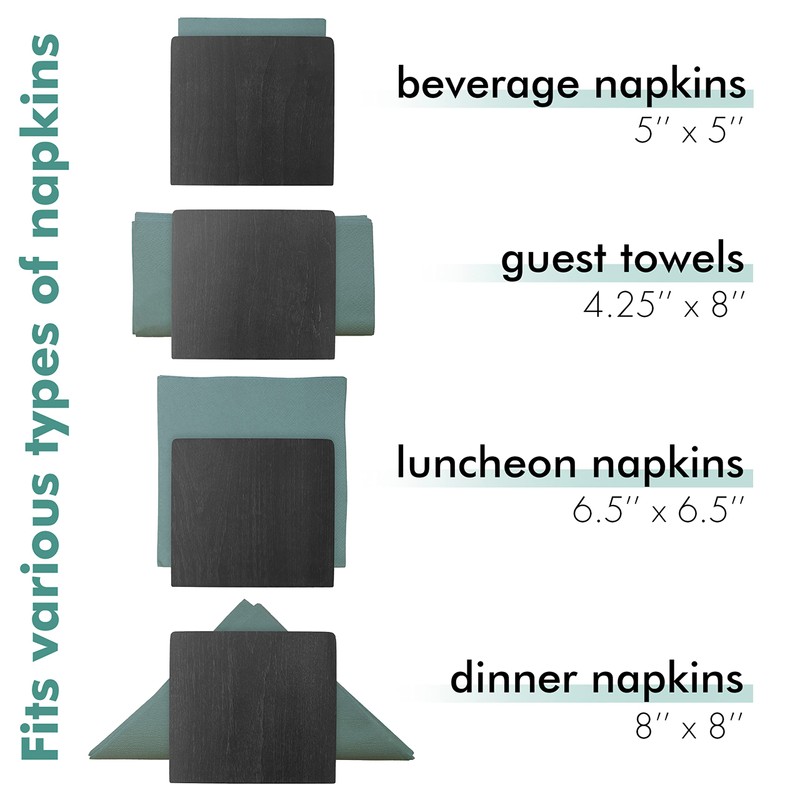 Napkin Holder Black Wooden - Wooden Black Napkin Holder for