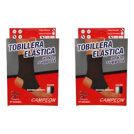2 - Pack Tobillera Elástica Campeón Blanca L