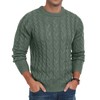 Askdeer Men's Crewneck Pullover Sweater Chunky Cable Knit Sweater Classic