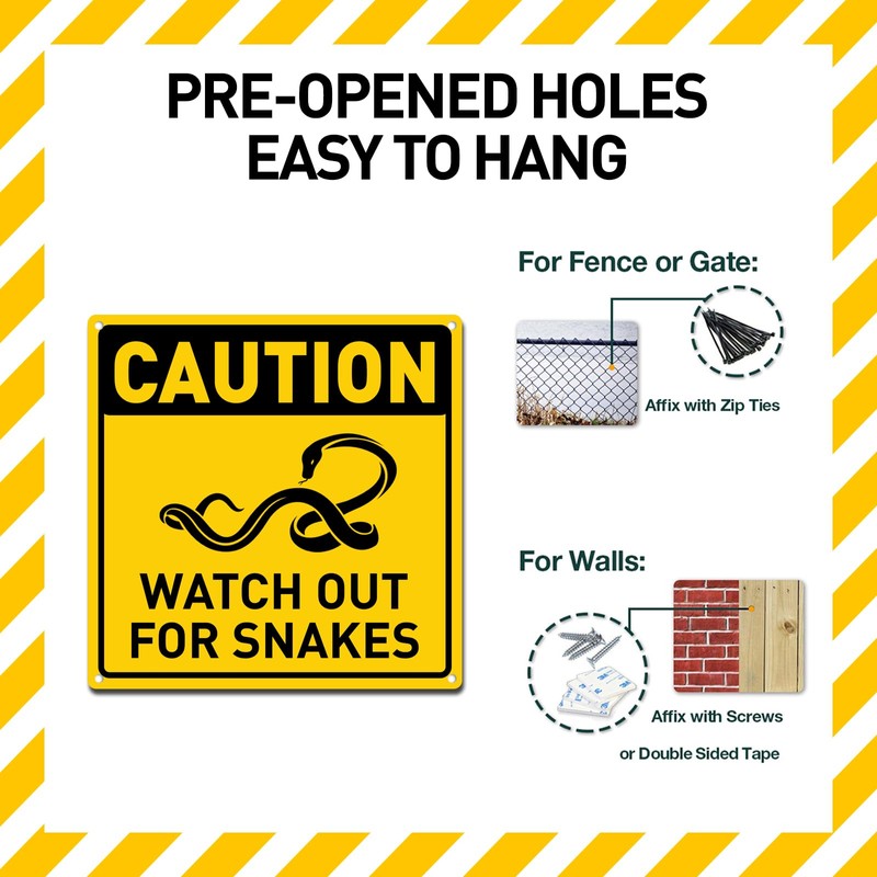 BTHUKO Safety Sign 12x12 inch, Danger Sign Watch Out for