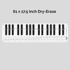 Dry Erase Piano Keyboard Laminated Poster with Note Positions, 61"