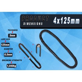 Robship Dyneema Loop - High-Strength, Lightweight Utility Solution, Black - 4 x 125mm