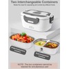 SOHIDA Heated Lunch Box, 80W Electric Lunch Box with Two