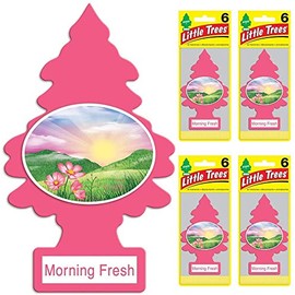 Car Freshner U1P10228 Little Trees Morning Fresh Air freshener, 24 Pack