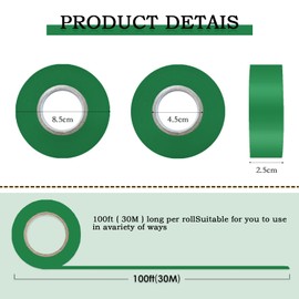 Hubaow 6 Pack Dark Green Flagging Tape, Non-Adhesive Plastic Ribbon Neon Marking Roll, 1"*600ft, Marking Tape for Tree Marking, Hunting, Boundaries and Hazardous Areas,Trail Marking