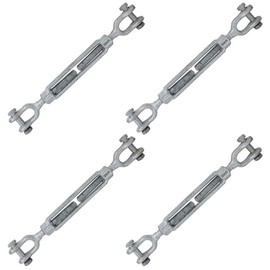 US Cargo Control 5/8 Inch x 6 Inches Galvanized Jaw and Jaw Turnbuckles