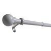Φ22/25mm Threaded Expansion Curtain Rod with Round Finials 45CM to