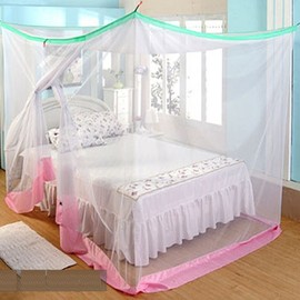Bed Canopy Mosquito Net with Zippered Entrance Bed-Specific Mosquito Net (for 3-4 people)