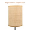 Rattan Drum Lampshade Replacement E27-E14, Clip On Barrel Lampshade Natural