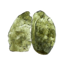 CRYSTALIS 2pcs, 36-45mm Raw Synthetic Moldavite, High Grade Loose Gemstone Wholesale Bulk Rough Jewelry Making Supply, Chakra Stones, Wire Wrapping, DIY, Gem Collection