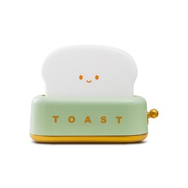 Cute Toast Night Light USB Rechargeable LED Bread Toast Night Lamp with Timer Portable Bedside Lamp Birthday Gifts for Teenagers Children