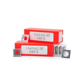 20pcs 14mm Square Straight Carbide Inserts for Woodworking, Repalcement Cutter for DIY Wood Lathe Turning Tools